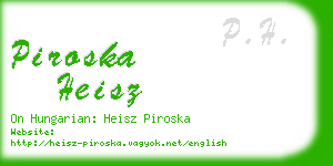 piroska heisz business card